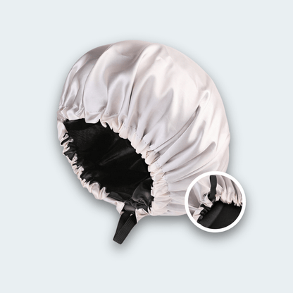 DreamCap Satinhaube in Pearl Weiss, wendbar