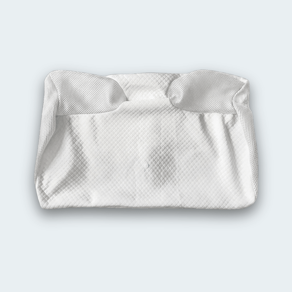 PureComfort Bezug in Weiss, zusammengelegt mit Netzgewebe-Einsatz